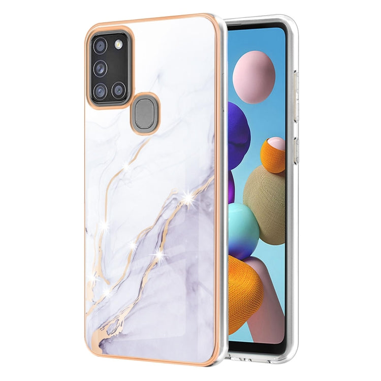 Electroplating Marble Pattern Dual-side IMD TPU Shockproof Case, For Samsung Galaxy S20 Ultra, For Samsung Galaxy A72 5G / 4G, For Samsung Galaxy A22 5G US Version, For Samsung Galaxy A22 4G EU Version, For Samsung Galaxy A21s                          ...