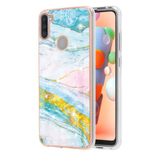 Load image into Gallery viewer, Electroplating Marble Pattern Dual-side IMD TPU Shockproof Case, For Samsung Galaxy S20 Ultra, For Samsung Galaxy A72 5G / 4G, For Samsung Galaxy A22 5G US Version, For Samsung Galaxy A22 4G EU Version, For Samsung Galaxy A21s                          ...