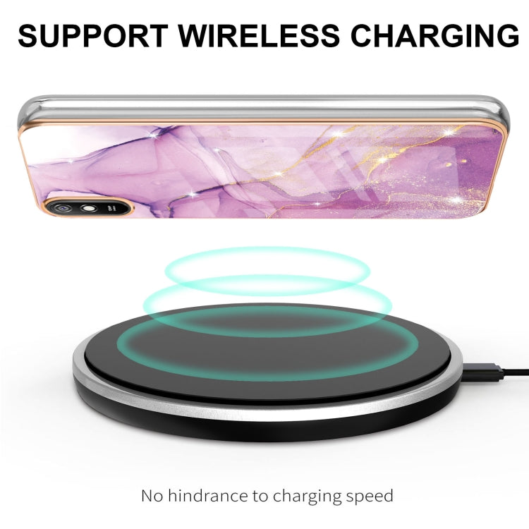 Electroplating Marble Pattern Dual-side IMD TPU Shockproof Case, For Xiaomi Redmi 9A, For Xiaomi Redmi Note 10 Pro / 10 Pro Max, For Xiaomi Poco X3 NFC, For LG Velvet 5G / 4G, For Samsung Galaxy S21 5G, For Samsung Galaxy S21+ 5G, For Samsung Galaxy S2...