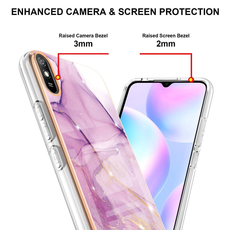 Electroplating Marble Pattern Dual-side IMD TPU Shockproof Case, For Xiaomi Redmi 9A, For Xiaomi Redmi Note 10 Pro / 10 Pro Max, For Xiaomi Poco X3 NFC, For LG Velvet 5G / 4G, For Samsung Galaxy S21 5G, For Samsung Galaxy S21+ 5G, For Samsung Galaxy S2...