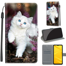 Load image into Gallery viewer, Voltage Coloured Drawing Magnetic Clasp Horizontal Flip PU Leather Case with Holder &amp; Card Slots, For ZTE Blade A71