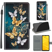 Load image into Gallery viewer, Voltage Coloured Drawing Magnetic Clasp Horizontal Flip PU Leather Case with Holder &amp; Card Slots, For ZTE Blade A71