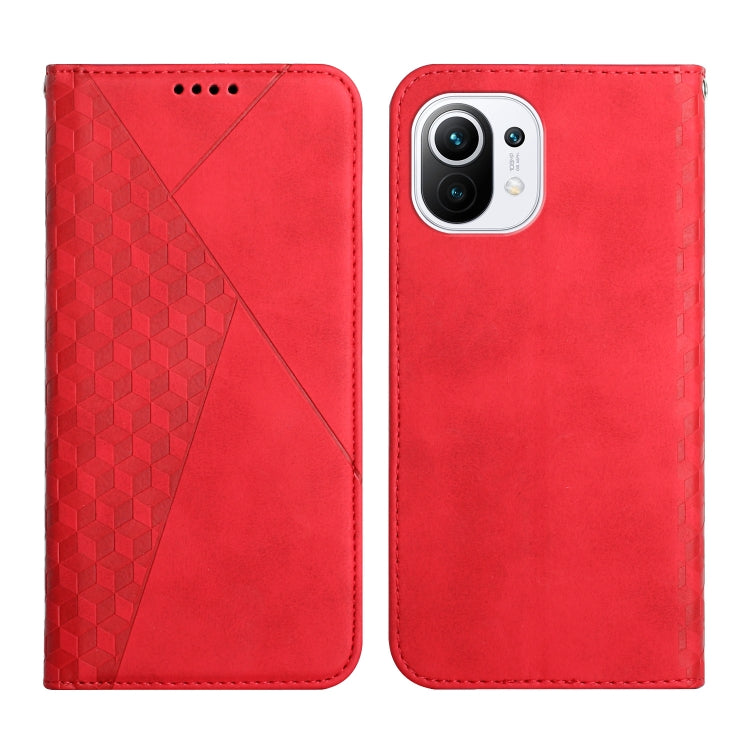 Diamond Pattern Splicing Skin Feel Magnetic Horizontal Flip Leather Case with Card Slots & Holder & Wallet, For Xiaomi Mi 11 Lite, For Xiaomi Mi 11 Pro, For Xiaomi Mi 11, For Xiaomi Poco M3 / Redmi 9T, For Xiaomi Mi 10T Pro 5G / Mi 10T 5G              ...