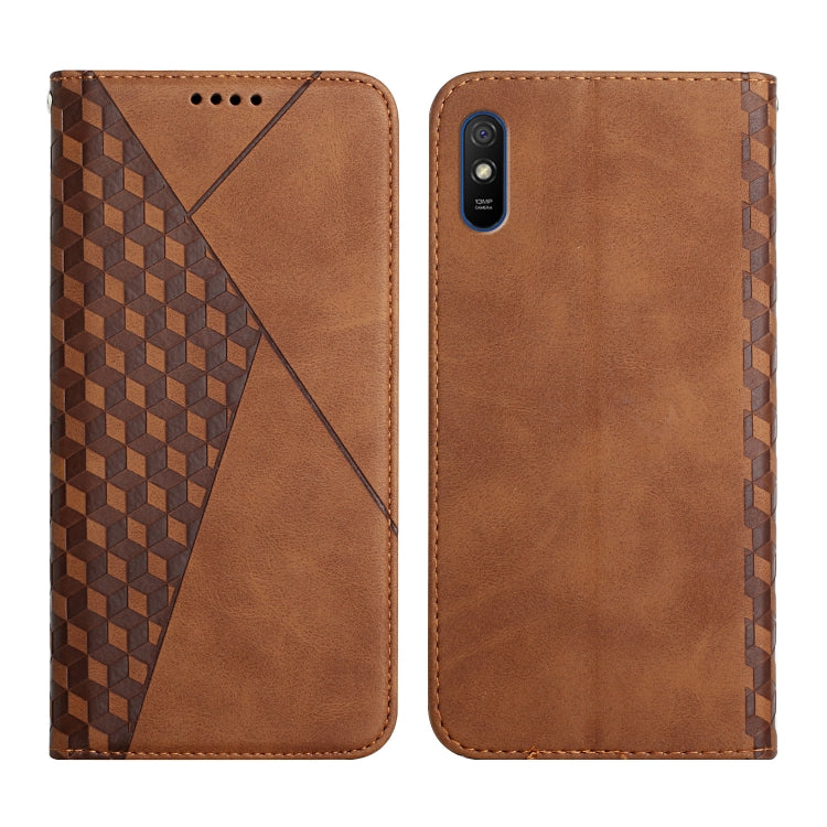 Diamond Pattern Splicing Skin Feel Magnetic Horizontal Flip Leather Case with Card Slots & Holder & Wallet, For Xiaomi Mi 10T Lite 5G, For Xiaomi Redmi 9A, For Xiaomi Redmi Note 10 Pro