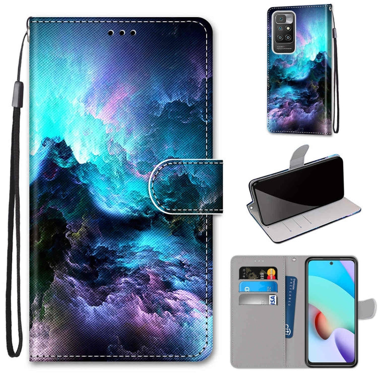 Coloured Drawing Cross Texture Horizontal Flip PU Leather Case with Holder & Card Slots & Wallet & Lanyard, For Xiaomi Redmi 10, For Huawei P50