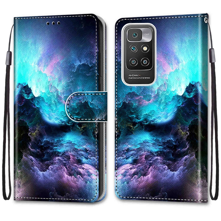 Coloured Drawing Cross Texture Horizontal Flip PU Leather Case with Holder & Card Slots & Wallet & Lanyard, For Xiaomi Redmi 10, For Huawei P50