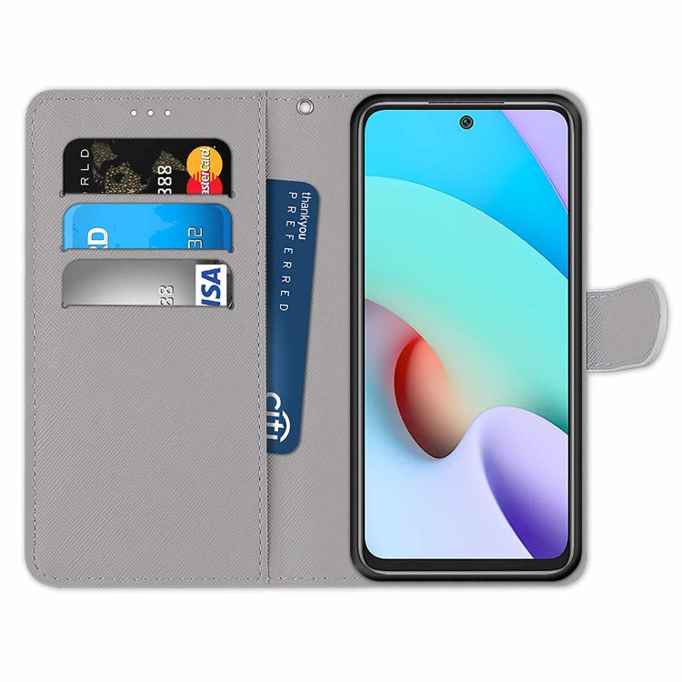 Coloured Drawing Cross Texture Horizontal Flip PU Leather Case with Holder & Card Slots & Wallet & Lanyard, For Xiaomi Redmi 10, For Huawei P50