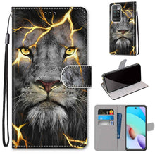 Load image into Gallery viewer, Coloured Drawing Cross Texture Horizontal Flip PU Leather Case with Holder &amp; Card Slots &amp; Wallet &amp; Lanyard, For Xiaomi Redmi 10, For Huawei P50