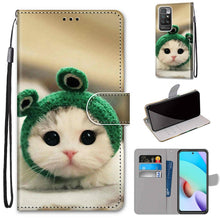 Load image into Gallery viewer, Coloured Drawing Cross Texture Horizontal Flip PU Leather Case with Holder &amp; Card Slots &amp; Wallet &amp; Lanyard, For Xiaomi Redmi 10, For Huawei P50