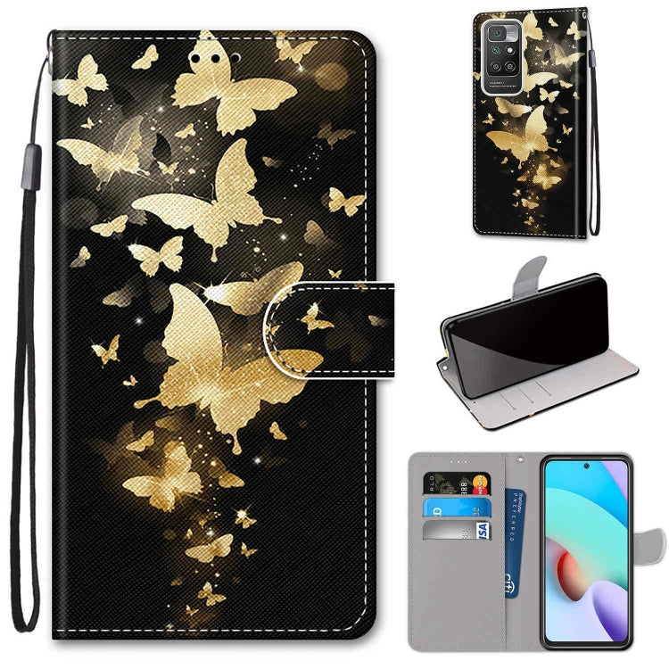 Coloured Drawing Cross Texture Horizontal Flip PU Leather Case with Holder & Card Slots & Wallet & Lanyard, For Xiaomi Redmi 10, For Huawei P50