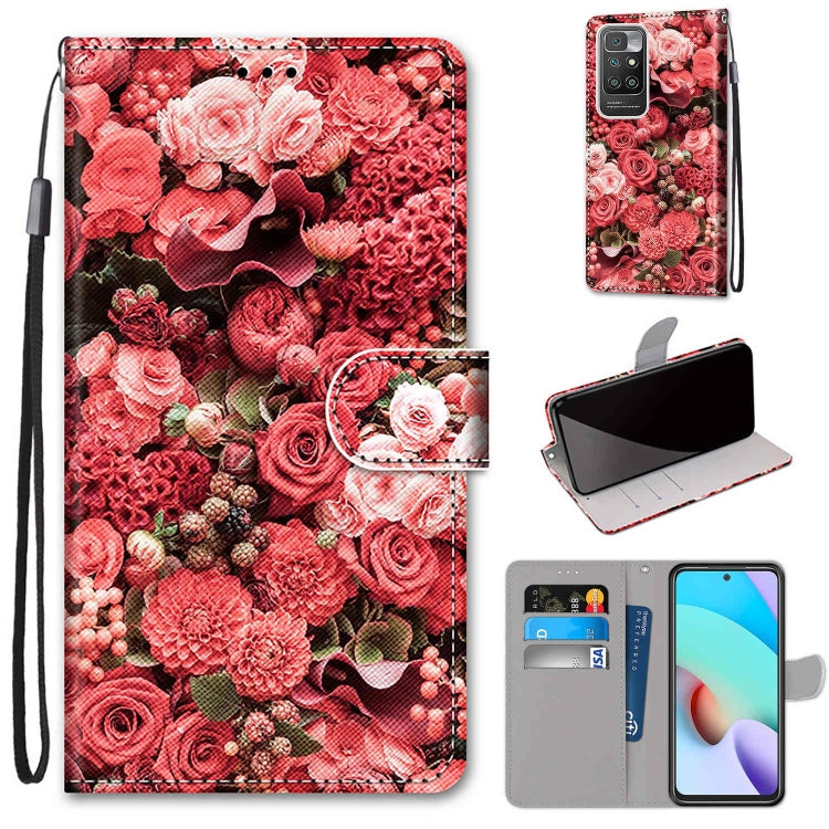 Coloured Drawing Cross Texture Horizontal Flip PU Leather Case with Holder & Card Slots & Wallet & Lanyard, For Xiaomi Redmi 10, For Huawei P50