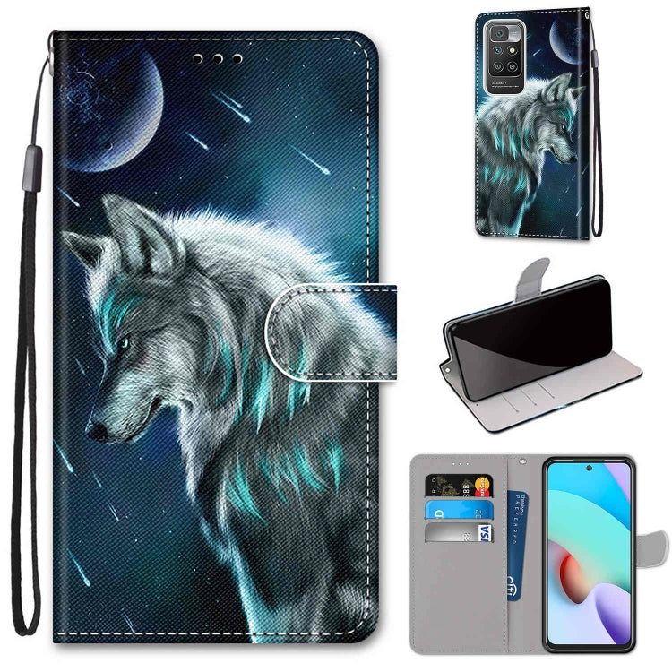 Coloured Drawing Cross Texture Horizontal Flip PU Leather Case with Holder & Card Slots & Wallet & Lanyard, For Xiaomi Redmi 10, For Huawei P50