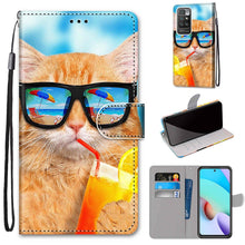 Load image into Gallery viewer, Coloured Drawing Cross Texture Horizontal Flip PU Leather Case with Holder &amp; Card Slots &amp; Wallet &amp; Lanyard, For Xiaomi Redmi 10, For Huawei P50