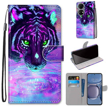 Load image into Gallery viewer, Coloured Drawing Cross Texture Horizontal Flip PU Leather Case with Holder &amp; Card Slots &amp; Wallet &amp; Lanyard, For Xiaomi Redmi 10, For Huawei P50