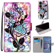 Load image into Gallery viewer, Coloured Drawing Cross Texture Horizontal Flip PU Leather Case with Holder &amp; Card Slots &amp; Wallet &amp; Lanyard, For Xiaomi Redmi 10, For Huawei P50