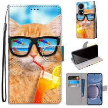 Load image into Gallery viewer, Coloured Drawing Cross Texture Horizontal Flip PU Leather Case with Holder &amp; Card Slots &amp; Wallet &amp; Lanyard, For Xiaomi Redmi 10, For Huawei P50