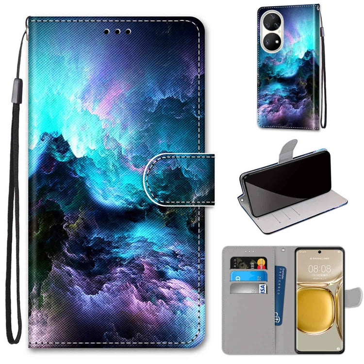 Coloured Drawing Cross Texture Horizontal Flip PU Leather Case with Holder & Card Slots & Wallet & Lanyard, For Huawei P50 Pro, For Nokia 6.3 / G20 / G10