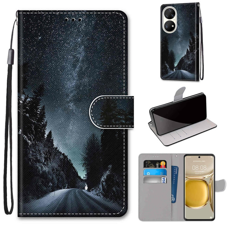 Coloured Drawing Cross Texture Horizontal Flip PU Leather Case with Holder & Card Slots & Wallet & Lanyard, For Huawei P50 Pro, For Nokia 6.3 / G20 / G10