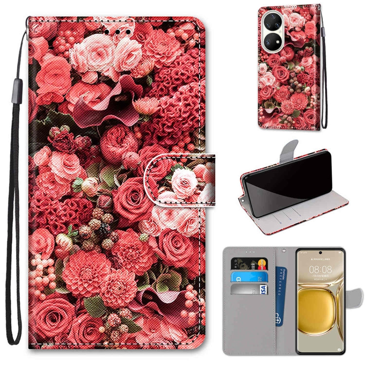 Coloured Drawing Cross Texture Horizontal Flip PU Leather Case with Holder & Card Slots & Wallet & Lanyard, For Huawei P50 Pro, For Nokia 6.3 / G20 / G10