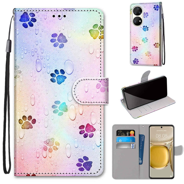 Coloured Drawing Cross Texture Horizontal Flip PU Leather Case with Holder & Card Slots & Wallet & Lanyard, For Huawei P50 Pro, For Nokia 6.3 / G20 / G10