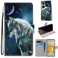 Load image into Gallery viewer, Coloured Drawing Cross Texture Horizontal Flip PU Leather Case with Holder &amp; Card Slots &amp; Wallet &amp; Lanyard, For Huawei P50 Pro, For Nokia 6.3 / G20 / G10