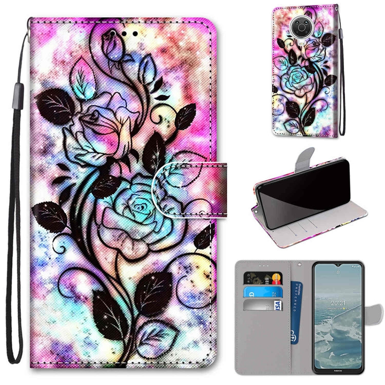 Coloured Drawing Cross Texture Horizontal Flip PU Leather Case with Holder & Card Slots & Wallet & Lanyard, For Huawei P50 Pro, For Nokia 6.3 / G20 / G10