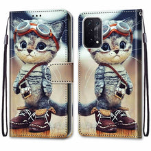 Load image into Gallery viewer, Coloured Drawing Cross Texture Horizontal Flip PU Leather Case with Holder &amp; Card Slots &amp; Wallet &amp; Lanyard, For OPPO A93 5G / A93s 5G / A54 5G / A74 5G, For OPPO A54 4G / A16 4G / A53s 5G / A55 5G