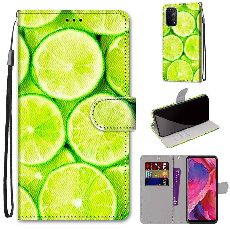 Coloured Drawing Cross Texture Horizontal Flip PU Leather Case with Holder & Card Slots & Wallet & Lanyard, For OPPO A93 5G / A93s 5G / A54 5G / A74 5G, For OPPO A54 4G / A16 4G / A53s 5G / A55 5G