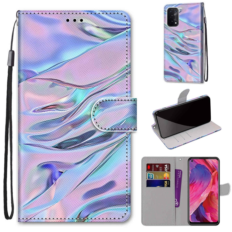 Coloured Drawing Cross Texture Horizontal Flip PU Leather Case with Holder & Card Slots & Wallet & Lanyard, For OPPO A93 5G / A93s 5G / A54 5G / A74 5G, For OPPO A54 4G / A16 4G / A53s 5G / A55 5G