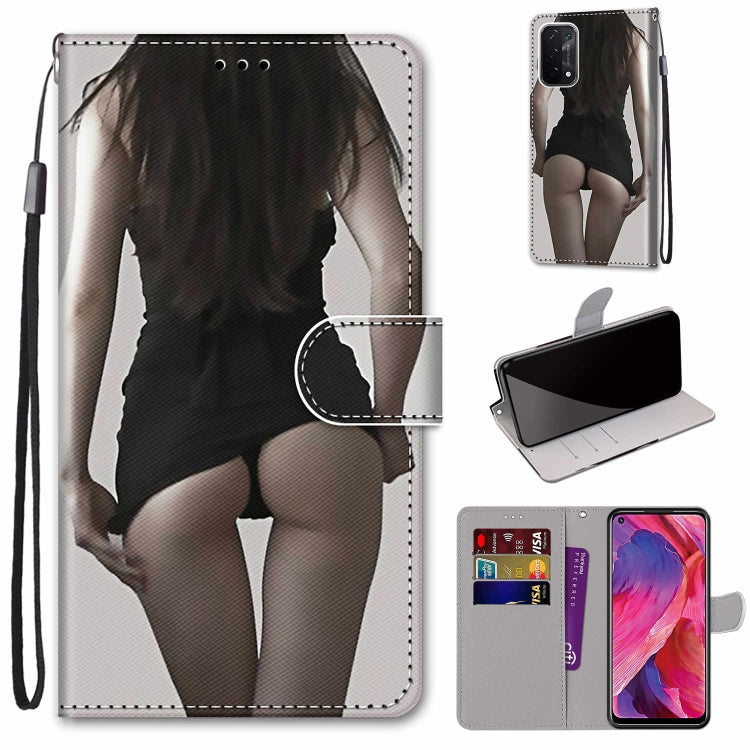 Coloured Drawing Cross Texture Horizontal Flip PU Leather Case with Holder & Card Slots & Wallet & Lanyard, For OPPO A93 5G / A93s 5G / A54 5G / A74 5G, For OPPO A54 4G / A16 4G / A53s 5G / A55 5G