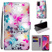 Load image into Gallery viewer, Coloured Drawing Cross Texture Horizontal Flip PU Leather Case with Holder &amp; Card Slots &amp; Wallet &amp; Lanyard, For OPPO A93 5G / A93s 5G / A54 5G / A74 5G, For OPPO A54 4G / A16 4G / A53s 5G / A55 5G