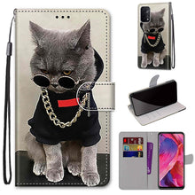 Load image into Gallery viewer, Coloured Drawing Cross Texture Horizontal Flip PU Leather Case with Holder &amp; Card Slots &amp; Wallet &amp; Lanyard, For OPPO A93 5G / A93s 5G / A54 5G / A74 5G, For OPPO A54 4G / A16 4G / A53s 5G / A55 5G