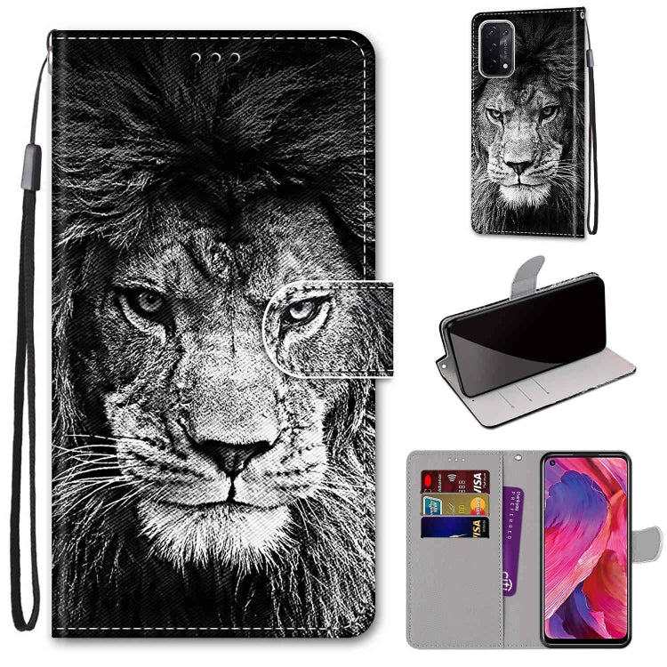 Coloured Drawing Cross Texture Horizontal Flip PU Leather Case with Holder & Card Slots & Wallet & Lanyard, For OPPO A93 5G / A93s 5G / A54 5G / A74 5G, For OPPO A54 4G / A16 4G / A53s 5G / A55 5G