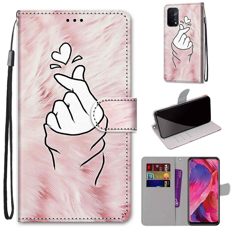 Coloured Drawing Cross Texture Horizontal Flip PU Leather Case with Holder & Card Slots & Wallet & Lanyard, For OPPO A93 5G / A93s 5G / A54 5G / A74 5G, For OPPO A54 4G / A16 4G / A53s 5G / A55 5G
