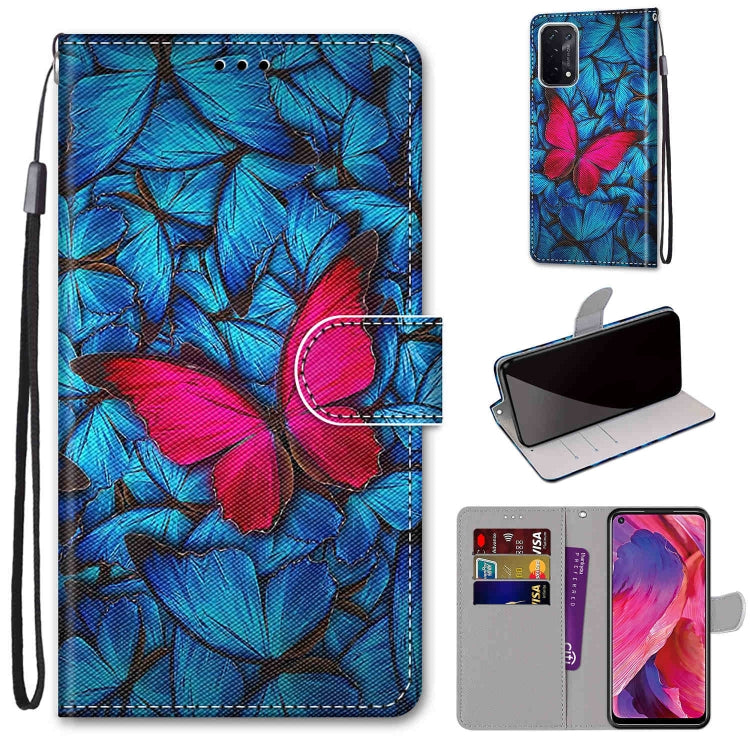 Coloured Drawing Cross Texture Horizontal Flip PU Leather Case with Holder & Card Slots & Wallet & Lanyard, For OPPO A93 5G / A93s 5G / A54 5G / A74 5G, For OPPO A54 4G / A16 4G / A53s 5G / A55 5G