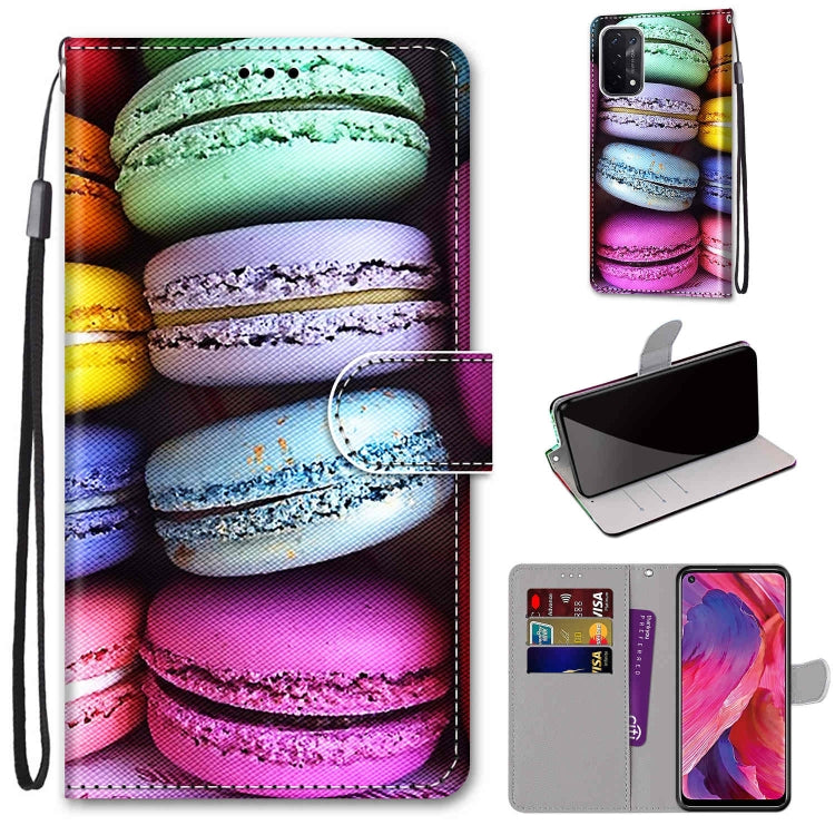 Coloured Drawing Cross Texture Horizontal Flip PU Leather Case with Holder & Card Slots & Wallet & Lanyard, For OPPO A93 5G / A93s 5G / A54 5G / A74 5G, For OPPO A54 4G / A16 4G / A53s 5G / A55 5G