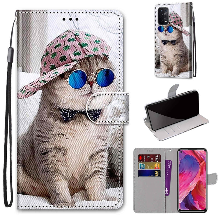 Coloured Drawing Cross Texture Horizontal Flip PU Leather Case with Holder & Card Slots & Wallet & Lanyard, For OPPO A93 5G / A93s 5G / A54 5G / A74 5G, For OPPO A54 4G / A16 4G / A53s 5G / A55 5G
