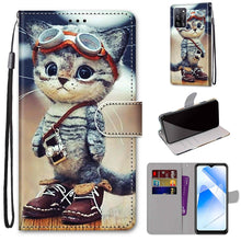 Load image into Gallery viewer, Coloured Drawing Cross Texture Horizontal Flip PU Leather Case with Holder &amp; Card Slots &amp; Wallet &amp; Lanyard, For OPPO A93 5G / A93s 5G / A54 5G / A74 5G, For OPPO A54 4G / A16 4G / A53s 5G / A55 5G