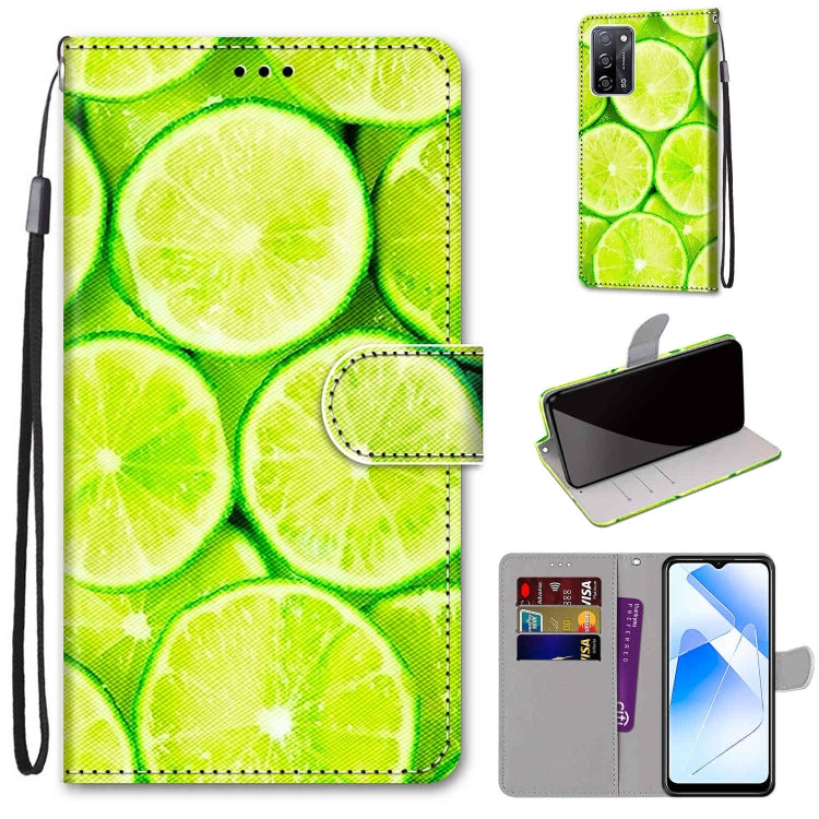 Coloured Drawing Cross Texture Horizontal Flip PU Leather Case with Holder & Card Slots & Wallet & Lanyard, For OPPO A93 5G / A93s 5G / A54 5G / A74 5G, For OPPO A54 4G / A16 4G / A53s 5G / A55 5G