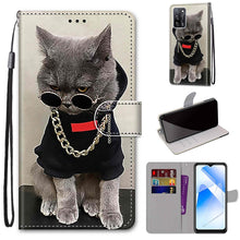 Load image into Gallery viewer, Coloured Drawing Cross Texture Horizontal Flip PU Leather Case with Holder &amp; Card Slots &amp; Wallet &amp; Lanyard, For OPPO A93 5G / A93s 5G / A54 5G / A74 5G, For OPPO A54 4G / A16 4G / A53s 5G / A55 5G