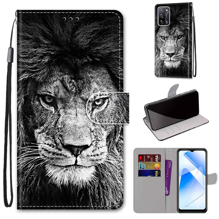 Coloured Drawing Cross Texture Horizontal Flip PU Leather Case with Holder & Card Slots & Wallet & Lanyard, For OPPO A93 5G / A93s 5G / A54 5G / A74 5G, For OPPO A54 4G / A16 4G / A53s 5G / A55 5G