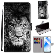 Load image into Gallery viewer, Coloured Drawing Cross Texture Horizontal Flip PU Leather Case with Holder &amp; Card Slots &amp; Wallet &amp; Lanyard, For OPPO A93 5G / A93s 5G / A54 5G / A74 5G, For OPPO A54 4G / A16 4G / A53s 5G / A55 5G