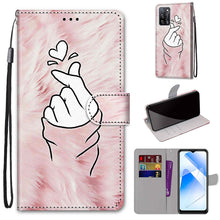 Load image into Gallery viewer, Coloured Drawing Cross Texture Horizontal Flip PU Leather Case with Holder &amp; Card Slots &amp; Wallet &amp; Lanyard, For OPPO A93 5G / A93s 5G / A54 5G / A74 5G, For OPPO A54 4G / A16 4G / A53s 5G / A55 5G