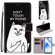 Load image into Gallery viewer, Coloured Drawing Cross Texture Horizontal Flip PU Leather Case with Holder &amp; Card Slots &amp; Wallet &amp; Lanyard, For OPPO A93 5G / A93s 5G / A54 5G / A74 5G, For OPPO A54 4G / A16 4G / A53s 5G / A55 5G
