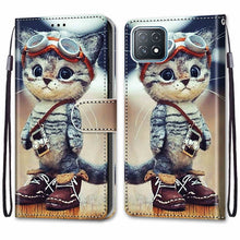 Load image into Gallery viewer, Coloured Drawing Cross Texture Horizontal Flip PU Leather Case with Holder &amp; Card Slots &amp; Wallet &amp; Lanyard, For OPPO A72 5G / A73 5G / A53 5G, For OPPO F19 / A74 4G