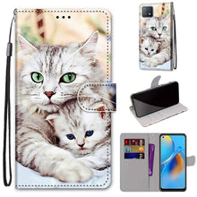Load image into Gallery viewer, Coloured Drawing Cross Texture Horizontal Flip PU Leather Case with Holder &amp; Card Slots &amp; Wallet &amp; Lanyard, For OPPO A72 5G / A73 5G / A53 5G, For OPPO F19 / A74 4G