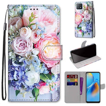 Load image into Gallery viewer, Coloured Drawing Cross Texture Horizontal Flip PU Leather Case with Holder &amp; Card Slots &amp; Wallet &amp; Lanyard, For OPPO A72 5G / A73 5G / A53 5G, For OPPO F19 / A74 4G