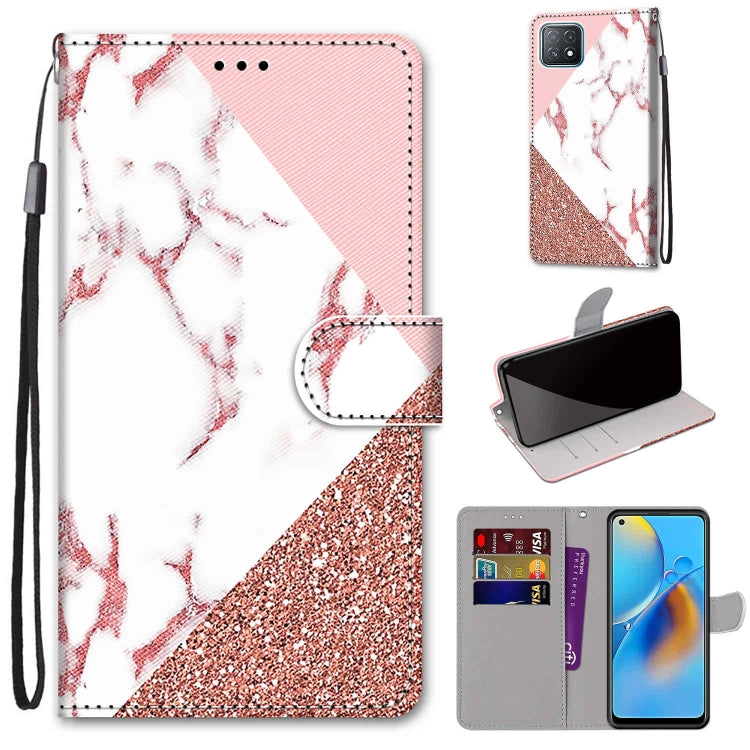 Coloured Drawing Cross Texture Horizontal Flip PU Leather Case with Holder & Card Slots & Wallet & Lanyard, For OPPO A72 5G / A73 5G / A53 5G, For OPPO F19 / A74 4G