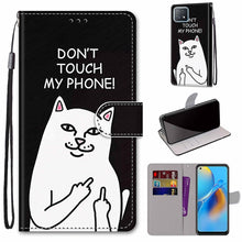 Load image into Gallery viewer, Coloured Drawing Cross Texture Horizontal Flip PU Leather Case with Holder &amp; Card Slots &amp; Wallet &amp; Lanyard, For OPPO A72 5G / A73 5G / A53 5G, For OPPO F19 / A74 4G