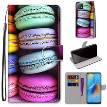 Load image into Gallery viewer, Coloured Drawing Cross Texture Horizontal Flip PU Leather Case with Holder &amp; Card Slots &amp; Wallet &amp; Lanyard, For OPPO A72 5G / A73 5G / A53 5G, For OPPO F19 / A74 4G